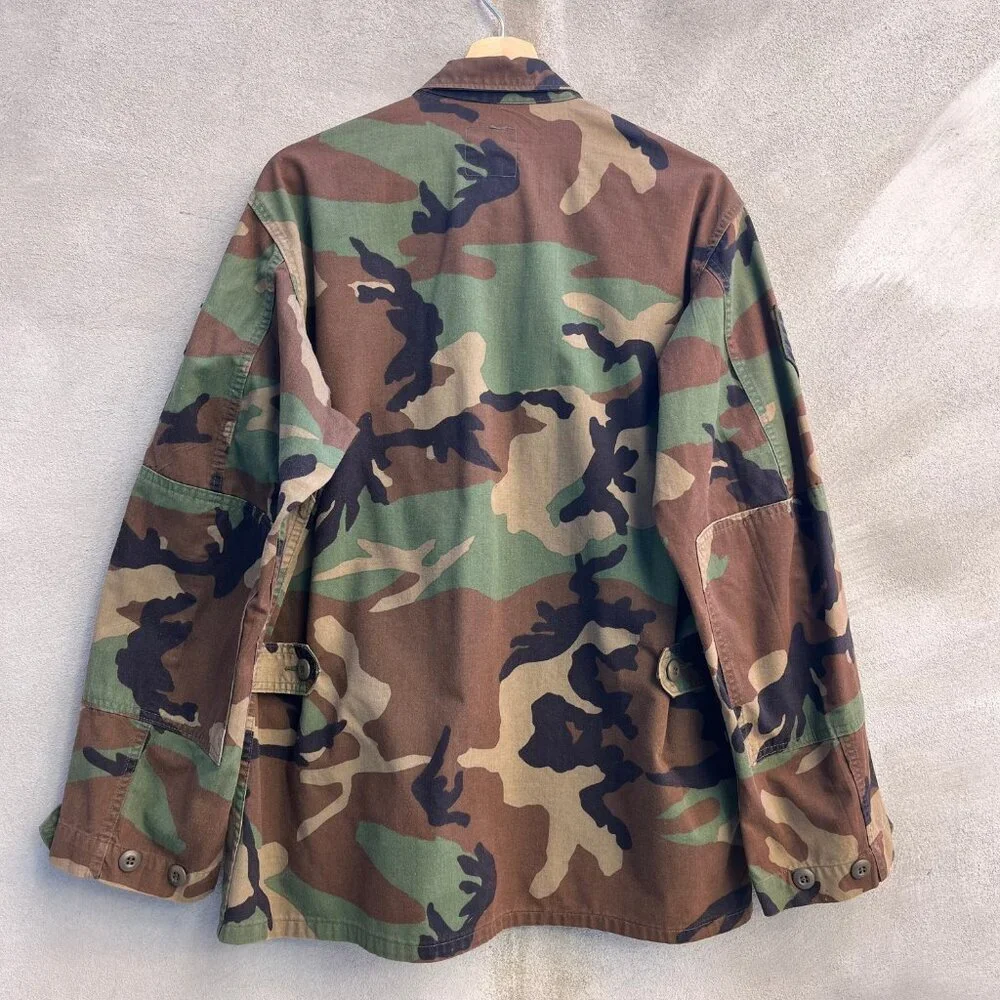 80's USAF Military Woodland Camouflage Combat Jacket - Picture 2 of 5